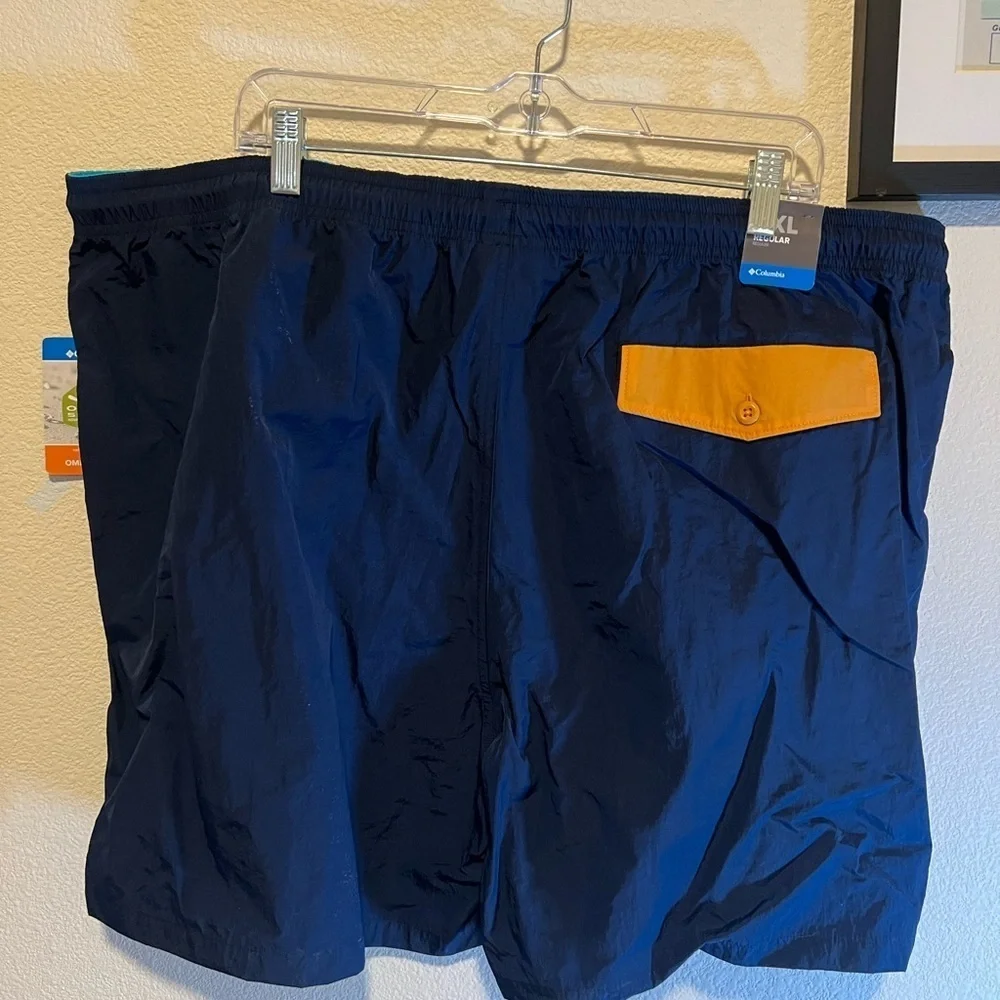 Columbia Yellow and Blue Ripstop Shorts size xxl